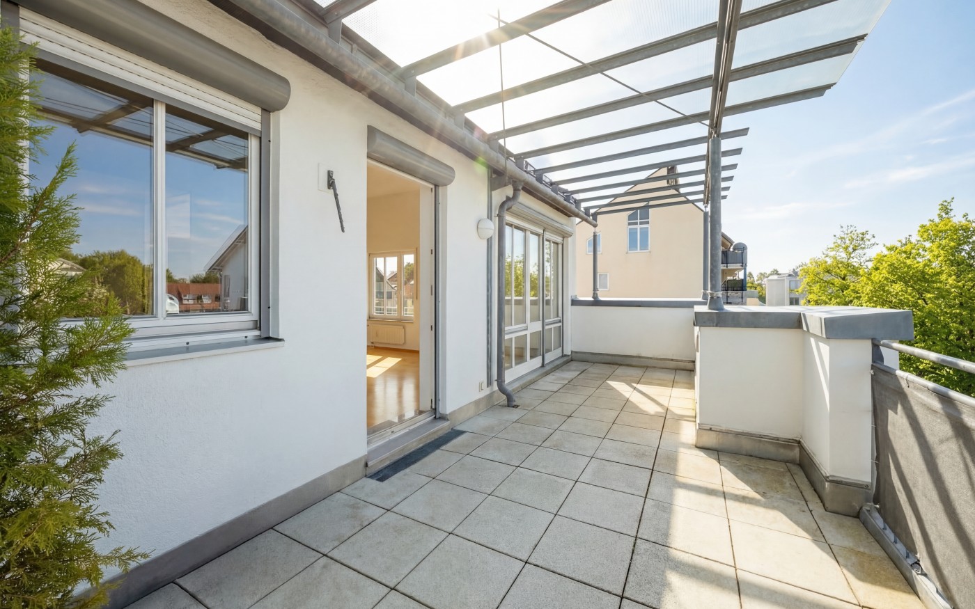 Dachterrasse KI Fruehling